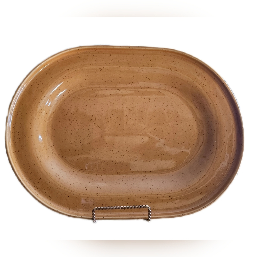 IKEA‎ FARGKLAR  Oval PLATTER Sweden. RARE 15199.  Harvest Gold.